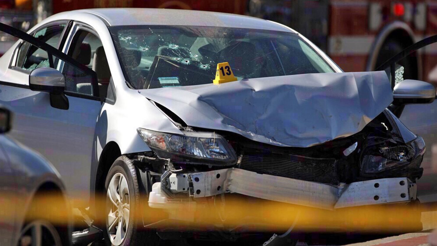 A November 2018 picture from the scene where officer Andrew Hall shot Laudemer Arboleda