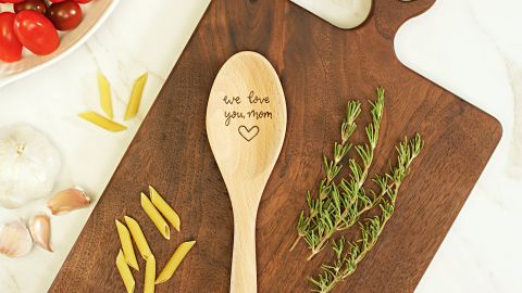 HearthandTableCo Personalized carved wooden spoon