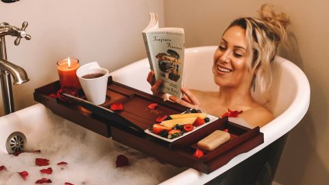 EstalaSkinCare Bamboo Wood Bath Tray
