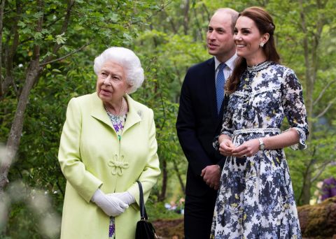 Kate shows Queen Elizabeth and Will around the 