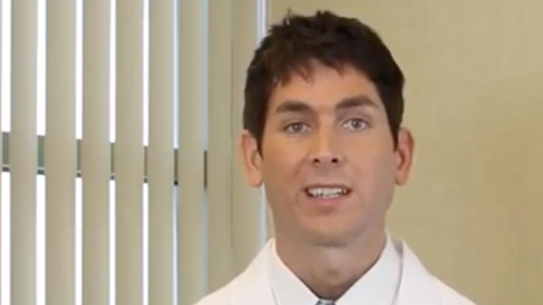 In this screengrab from video, Dr. Jason Pirozzolo from Orlando Hand Surgery Associates explains tennis elbow and provides exercises for rehabilitation.