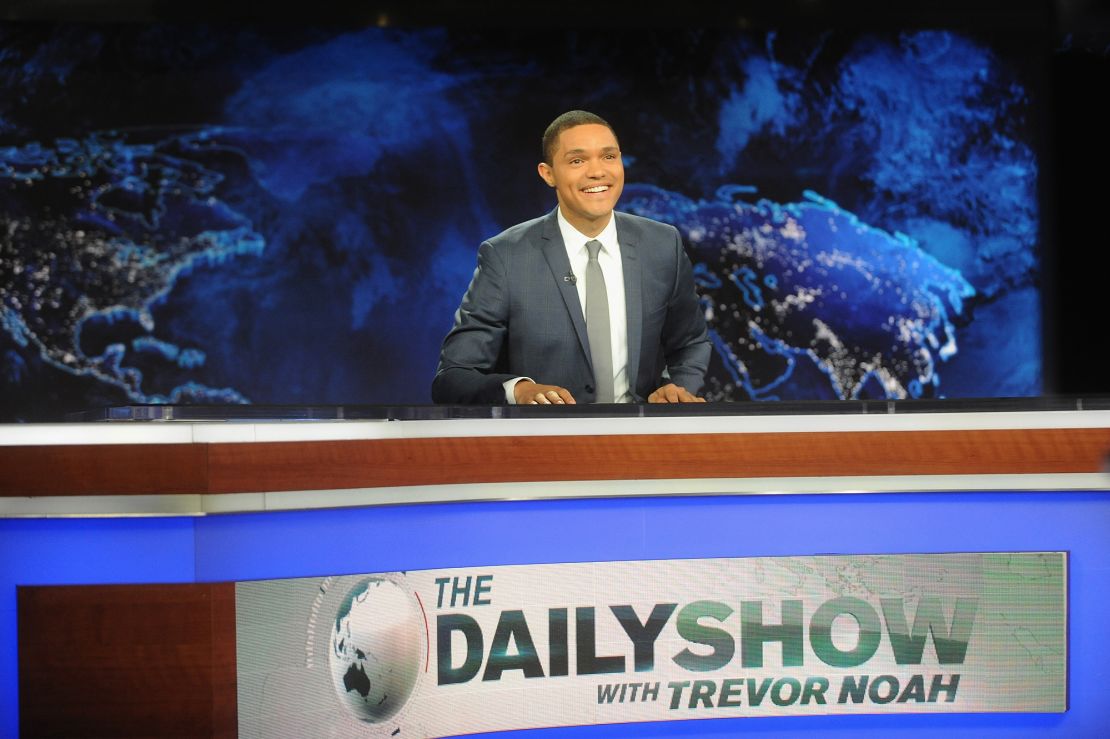 Trevor Noah hosts Comedy Central's "The Daily Show with Trevor Noah" premiere on September 28, 2015.