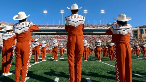 The University of Texas Longhorn Band will be required to play "The Eyes of Texas" at football games and events, the university announced this week.