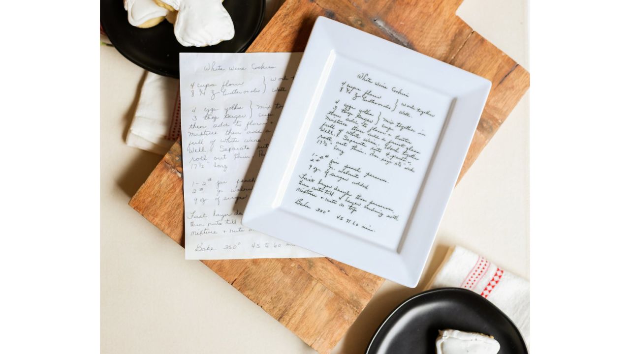Personalized Family Recipe Plate