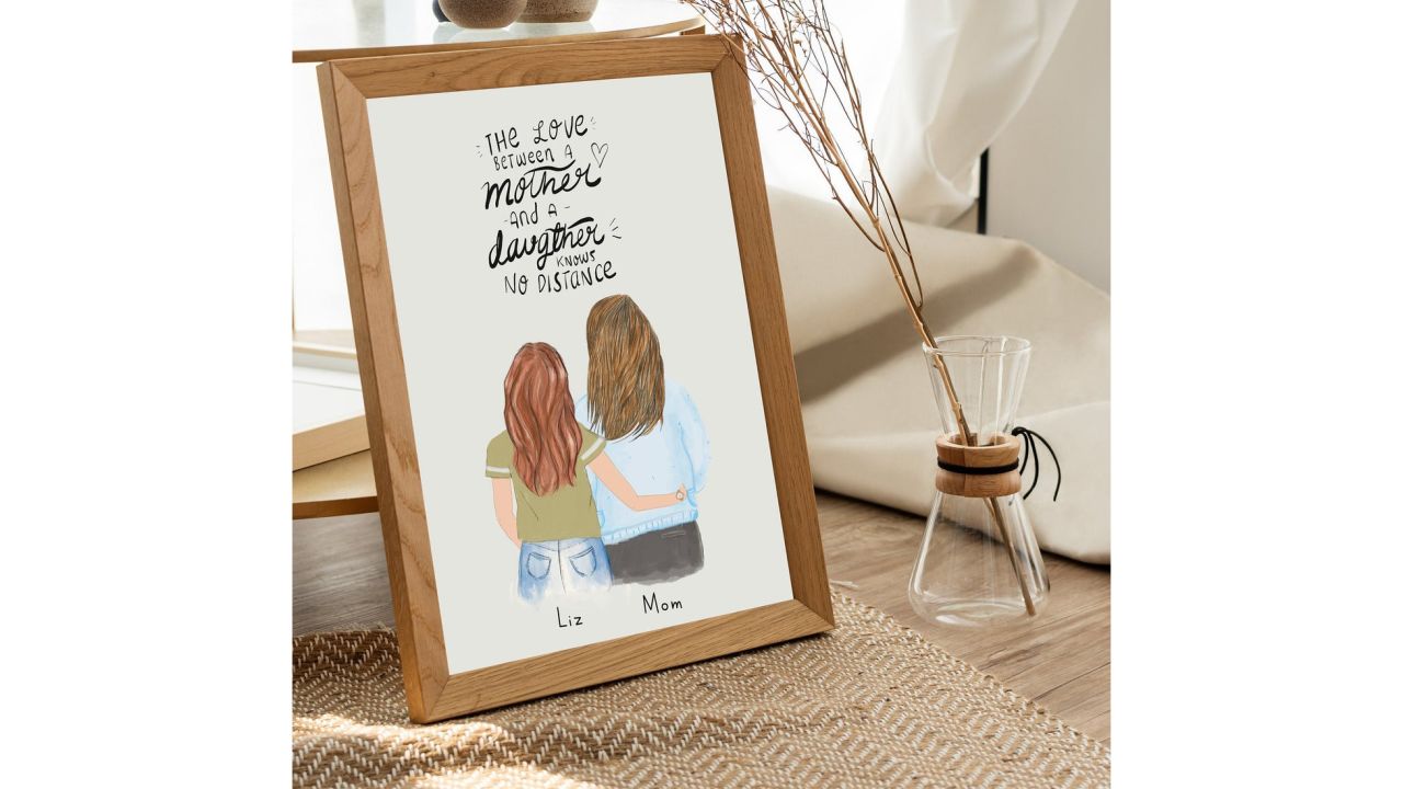 Mother and Daughter Custom Portrait