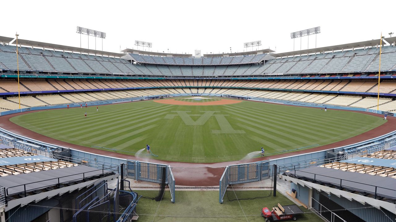 Dodger Stadium, home to the Los Angeles Dodgers, will open two sections of seats to fully vaccinated fans, where social distancing isn't required but wearing a mask is. 