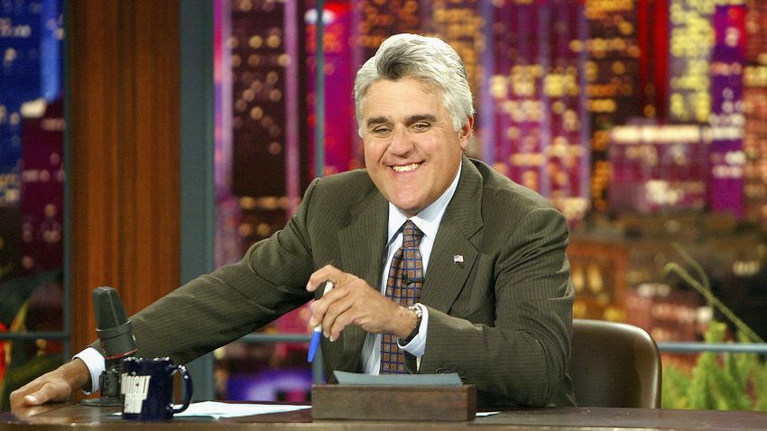Jay Leno appears on "The Tonight Show" on July 7, 2004 at the NBC Studios in Burbank, California.