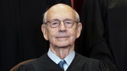 Associate Justice Stephen Breyer sits during a group photo at the Supreme Court in Washington, Friday, April 23, 2021. (Erin Schaff/The New York Times via AP, Pool)