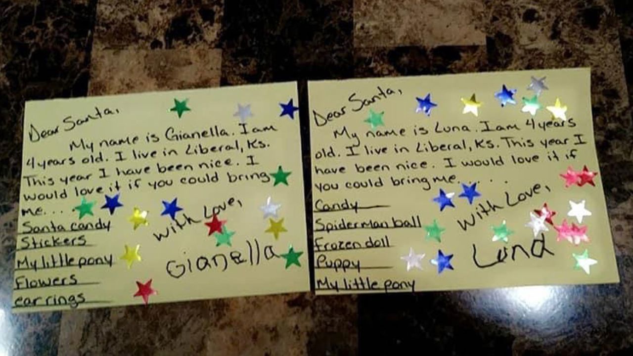 The twins' Christmas wish lists.
