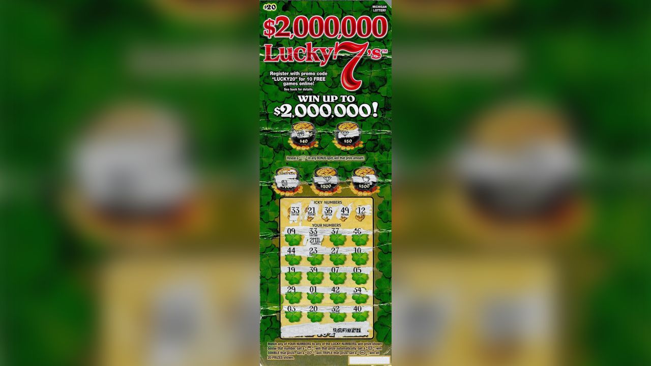 A Michigan man won big with the Lucky 7's instant game, lottery officials said.