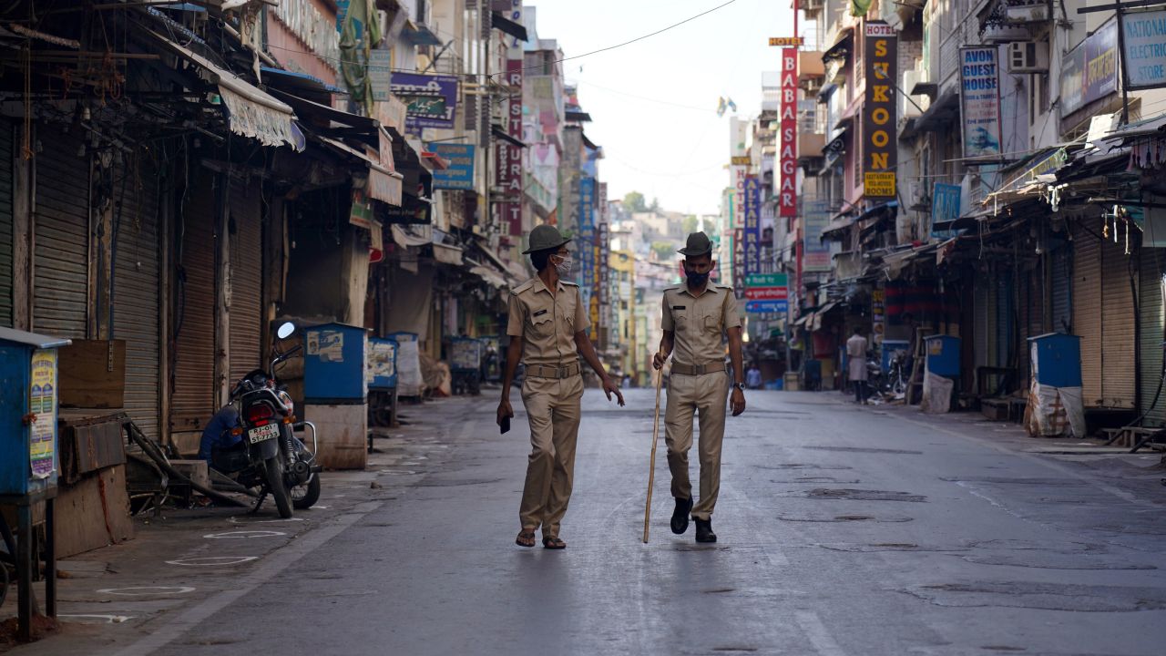 A deserted view outside the shrine of Sufi Saint Hazrat Khwaja Moinuddin Chishti in Ajmer, as the shrine is closed for pilgrims, following the rise of Covid-19 cases across the country, in Ajmer, Rajasthan, India on 24 April.