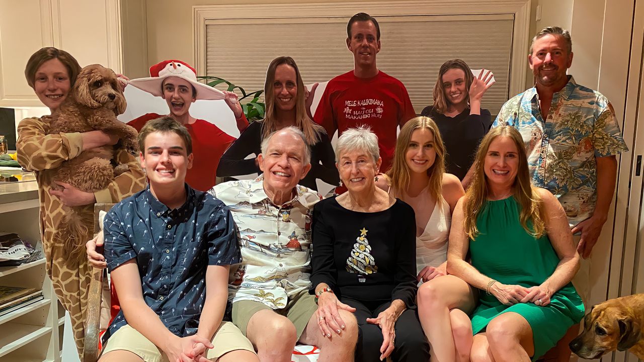 Since everyone couldn't get together for Christmas, this family had Build-A-Head create life-sized cutouts of those who were absent to include in a group photo.