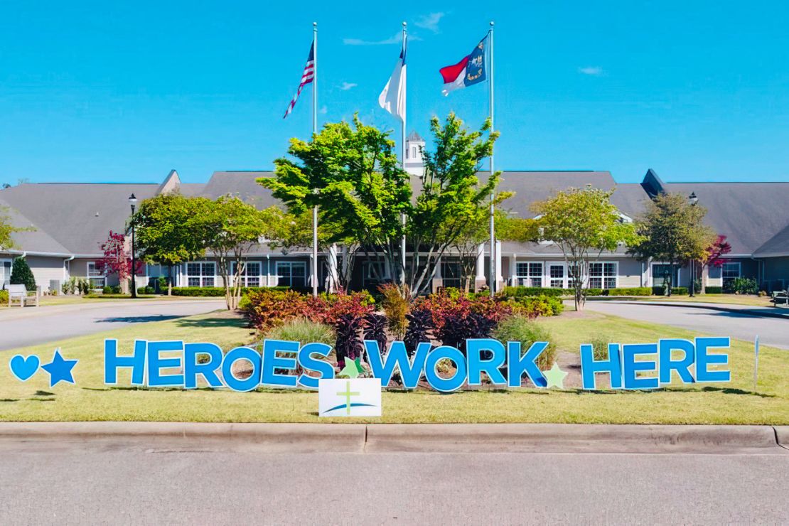 Good Guys Signs produced yard signage for clients to express their appreciation for medical and nursing home workers.