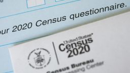 A photograph of the United States 2020 Census questionnaire and other Census documents on April 26, 2020 in Silver Spring, Maryland. 
