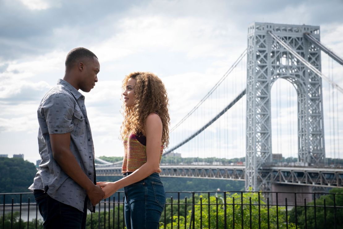 Corey Hawkins as Benny and Leslie Grace as Nina in a still from "In the Heights."