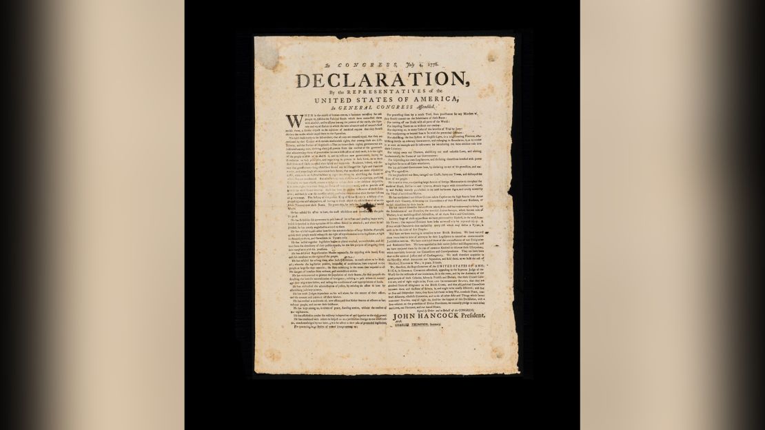 The copy of the Declaration of Independence being offered by New York-based Rally was printed in July 1776 in Exeter, New Hampshire. The company says it is extremely rare, with just 20 such broadside copies existing in private hands. Rally paid $2 million for its copy and plans to offer shares starting at just $25 apiece. 
