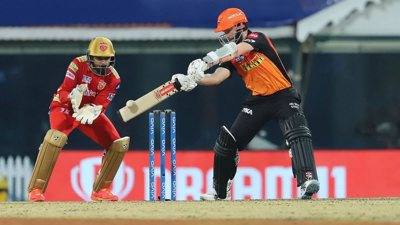 Williamson plays a shot during match 14 of the Indian Premier League.