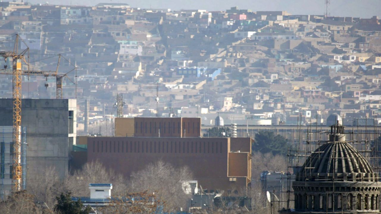 This Dec. 25, 2013, filer, photo shows a general view of the U.S. Embassy in Kabul, Afghanistan.
