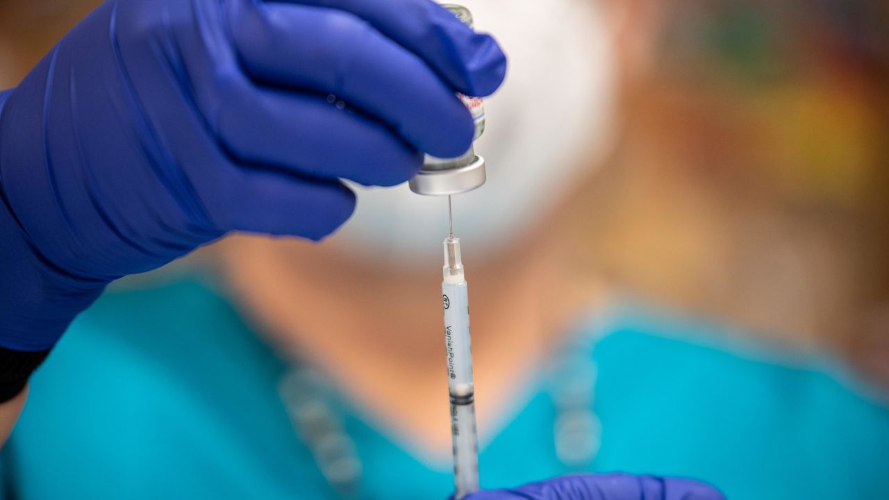 SAN ANTONIO, TX - MARCH 29: A nurse fills up a syringe with the Moderna COVID-19 vaccine at a vaccination site at a senior center on March 29, 2021 in San Antonio, Texas. Texas has opened up all vaccination eligibility to all adults starting today. Texas has had a slower roll out than some states and with the increase in eligibility leaders are hoping more and more citizens get vaccinated. (Photo by Sergio Flores/Getty Images)