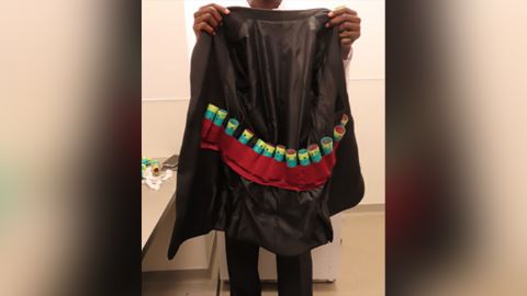 A jacket that was used to smuggle the birds.