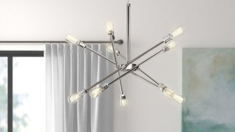 Wade Logan Waycross 10-Light Unique Modern Linear Chandelier