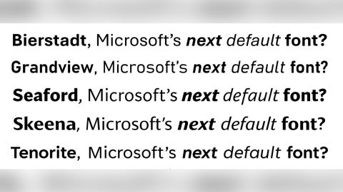 Microsoft new fonts
