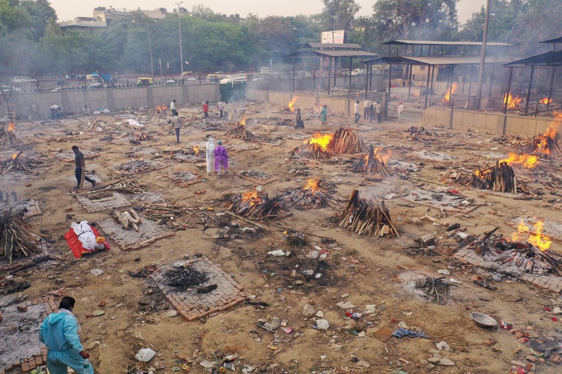 The Seemapuri crematorium in eastern New Delhi, on April 29. 