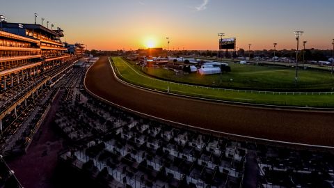 Scenes from around the track as horses prepare for the Kentucky Derby and Kentucky Oaks at Churchill Downs on April 25, 2021.