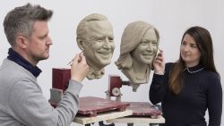 Artist makes wax figures of Biden and Harris 