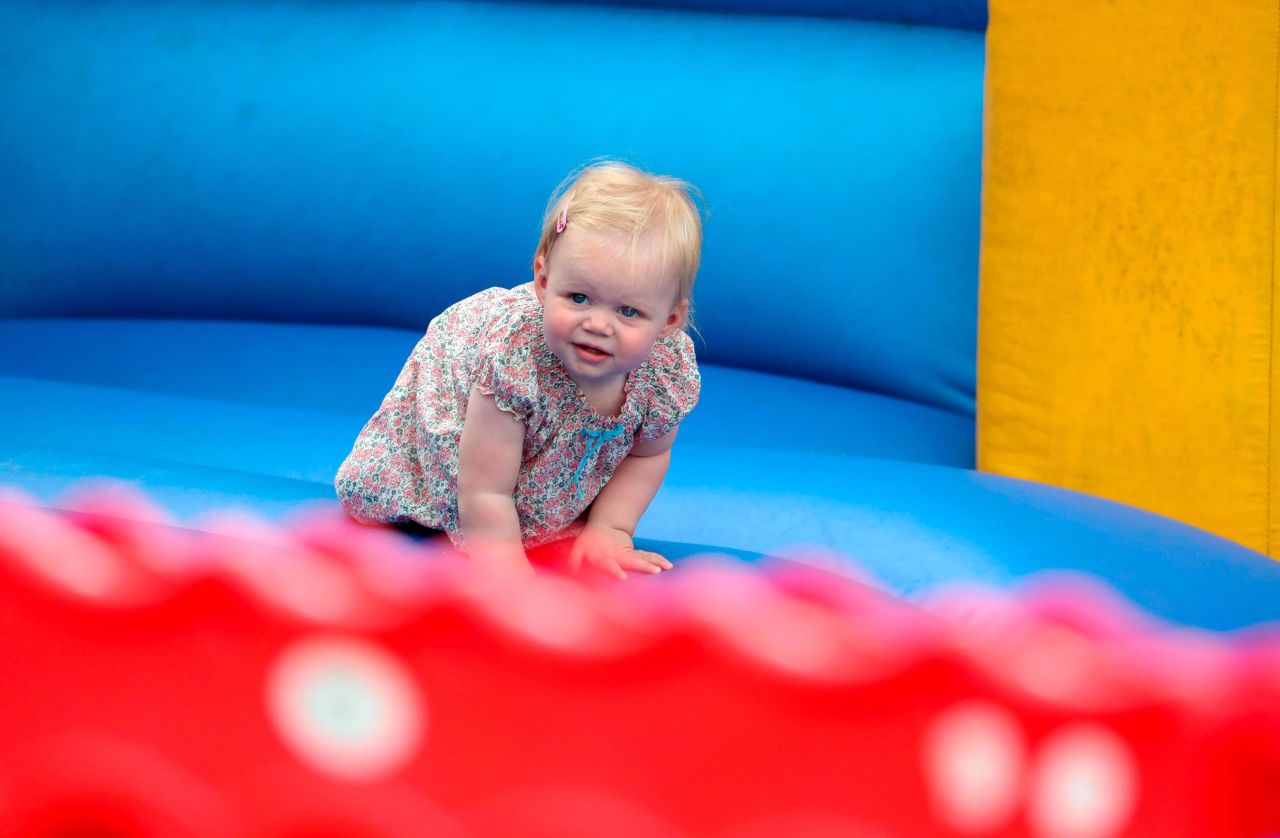 Zara Tindall's younger daughter, Lena, is seen in 2019. Zara gave birth to another child, Lucas, in March 2021. Lucas is the youngest of the Queen's 10 great-grandchildren.