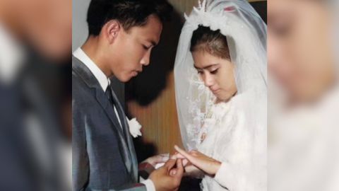 The author's parents, Harry Hung Trieu and Tina Bui Trieu, when they married on April 12, 1967.