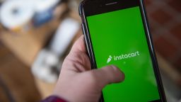 The Instacart logo on a smartphone arranged in Hastings-on-Hudson, New York, U.S., on Monday, Jan. 4, 2021. A booming market for U.S. initial public offerings shows no sign of slowing in 2021. Grocery-delivery company Instacart Inc. is preparing for a listing, according to people familiar with the matter. Photographer: Tiffany Hagler-Geard/Bloomberg via Getty Images