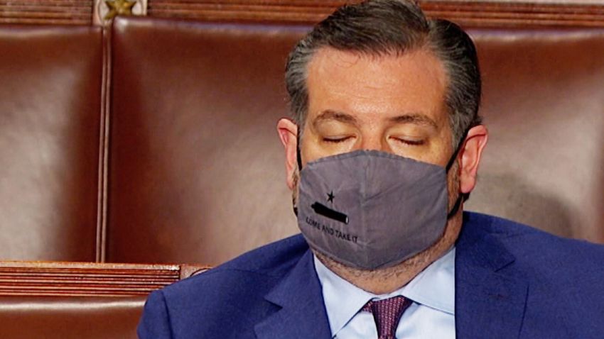 Ted Cruz sleeps Biden speech