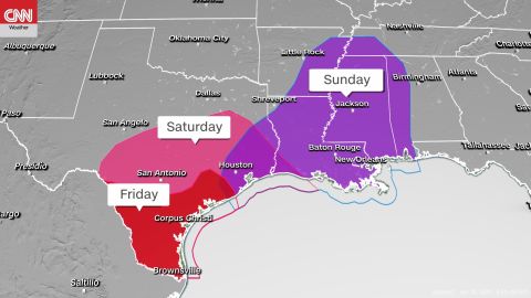 Storm Prediction Center's severe weather outlooks Friday through Sunday
