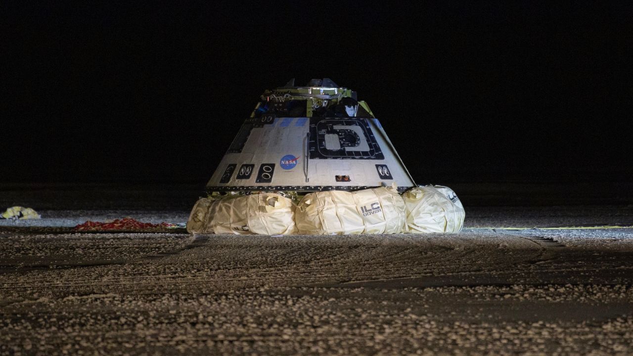<strong>Boeing Starliner: </strong>One of the future space tourism ventures is Boeing's Starliner spacecraft -- seen here after landing in White Sands, New Mexico in December 2019 following a test flight. Once Starliner starts flying to the ISS, deep-pocketed travelers will be able to book a ticket on board via space travel agency Space Adventures, who also organized Tito's trip.