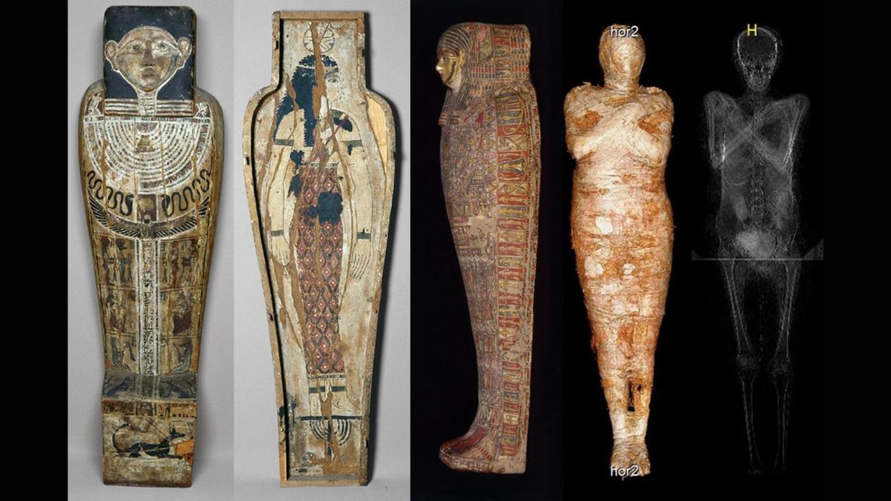 An inscription on the sarcophagus had suggested the mummy was a priest named Hor-Djehuty