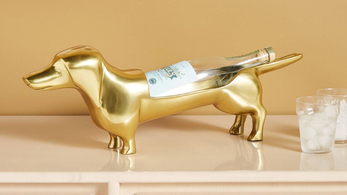 Anthropologie Dapper Dog Wine Bottle Holder