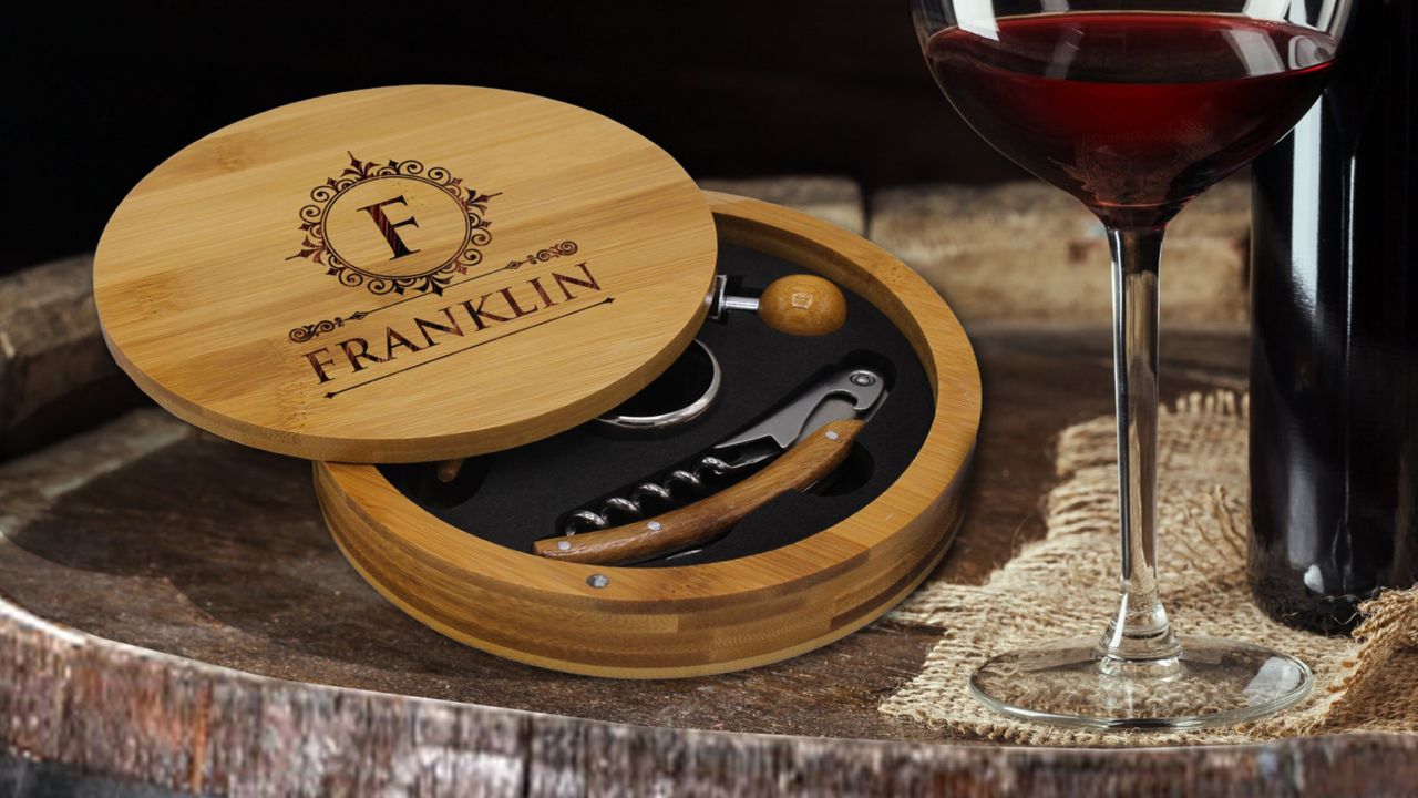 The Wedding Party Store Engraved Wine Tool Set