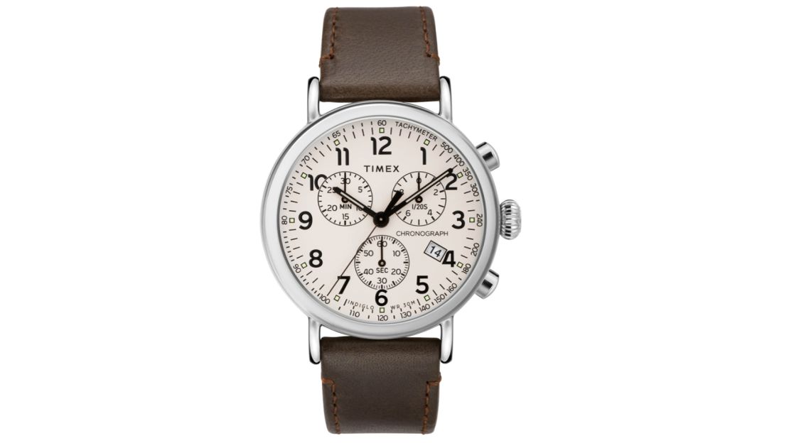 Timex 41-Millimeter Standard Chronograph Leather Strap