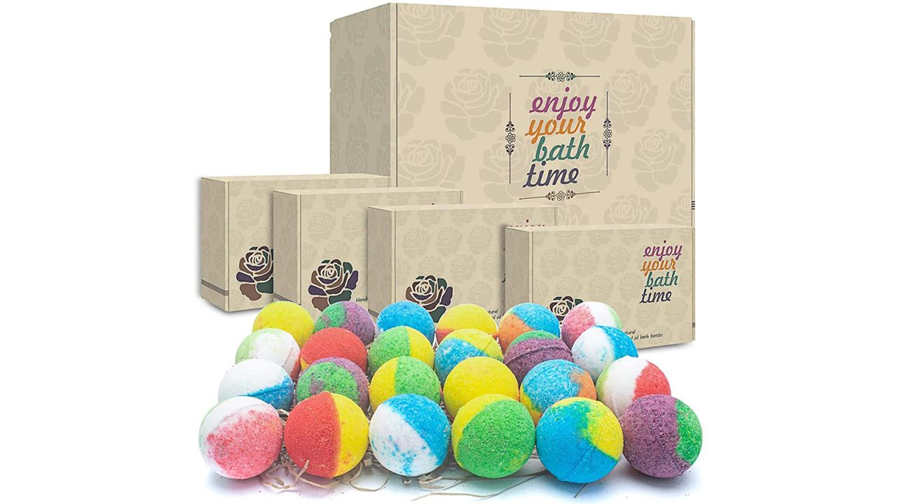 Inteye Organic Bath Bombs, Set of 24
