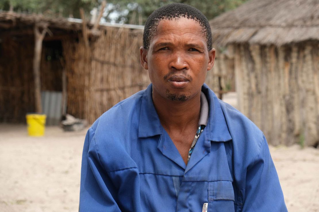 Paulus Mukoso is the leader of a group of !Kung people who live near the exploratory drilling -- nobody from ReconAfrica had come to talk to them. "I am worried that if they come here, they will say only the good things that they are bringing here, not the bad things."