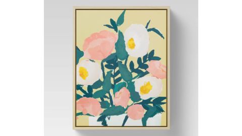 Oplahouse "Yellow Floral" Framed Canvas