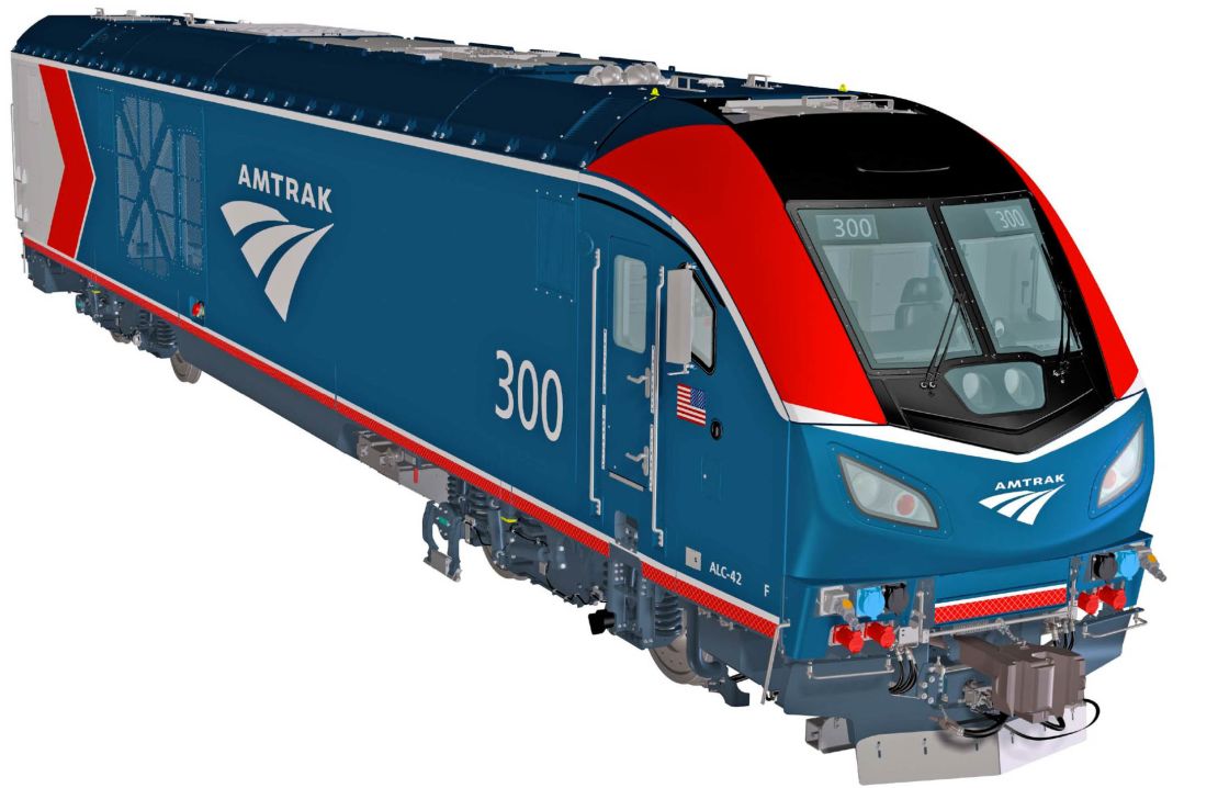 A rendering of an Amtrak ALC-42 designed by Siemens.