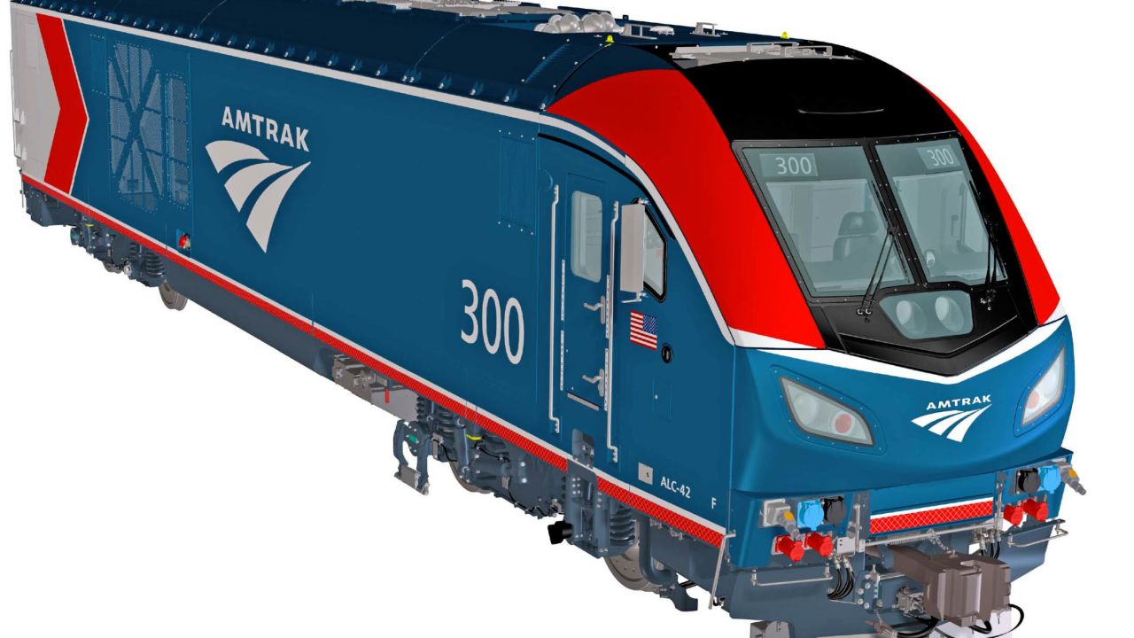 A rendering of an Amtrak ALC-42 designed by Siemens.