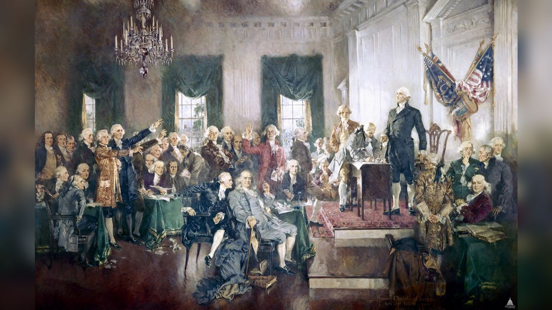 Howard Chandler Christy, "Scene at the Signing of the Constitution of the United States," 1940