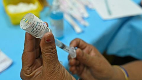 A medical worker prepares a jab of the Covaxin Covid-19 coronavirus vaccine at a health centre in New Delhi on April 29, 2021. 