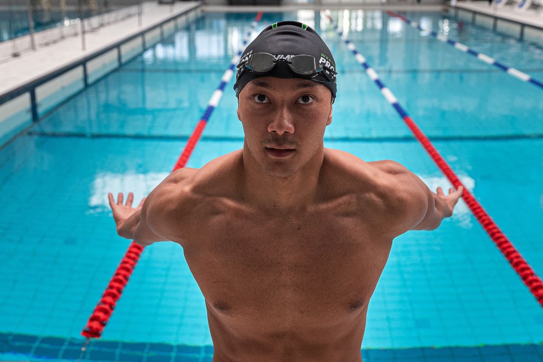 Win Htet swam collegiately at New York University. This photo was taken on April 29, 2021 at the Melbourne Aquatic Centre.