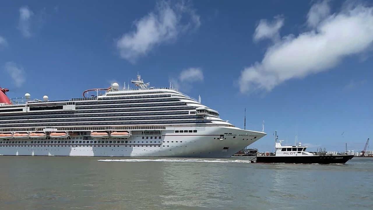 Carnival Breeze in Galveston, Texas, on May 2, 2021.