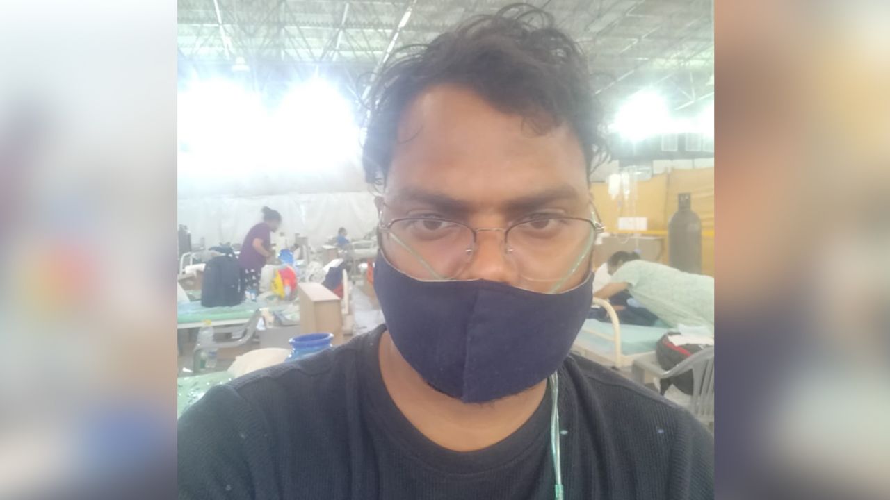 Sadanand Patel at Sardar Patel Covid Care Centre.