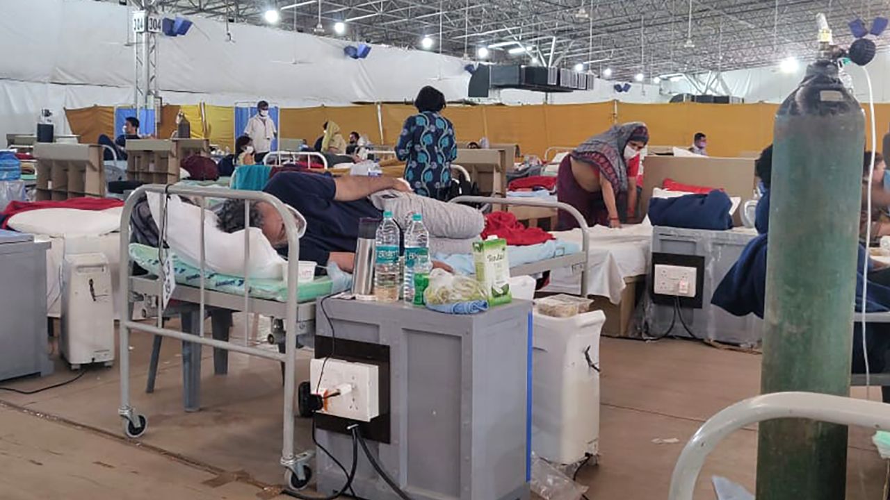 Inside the Sardar Patel Covid Care Centre.